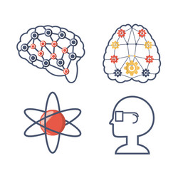 set knowledge education to learn idea vector image