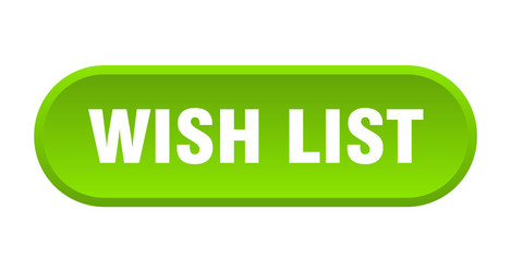 Wish list button rounded sign on white background vector