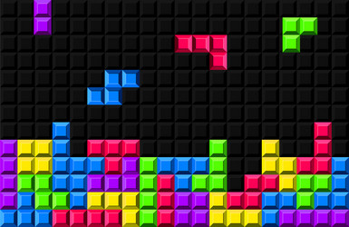 Creative tetris - video vector