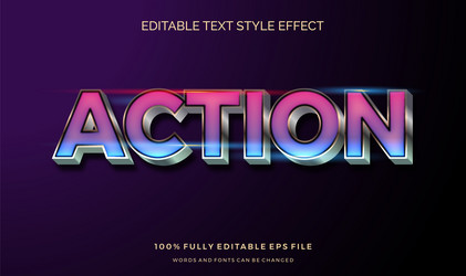 modern editable text style effect gradient color vector image