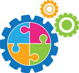Diagram infographic for 7 steps circle puzzle Vector Image