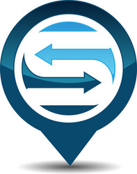 S letter gps logo vector