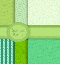set of patterns vector image