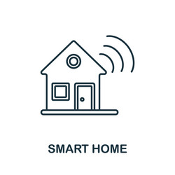 smart home icon line element from internet vector image