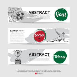 Abstract soccer football banner vector