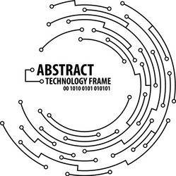 abstract technology round frame vector image