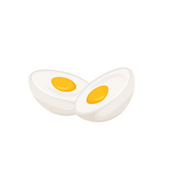 Boiled eggs cartoon vector