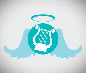 Celestial Wings Motif Vector Image