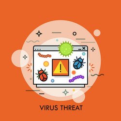 computer program window dangerous bacterias vector image