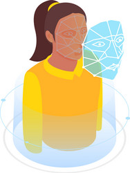 face snapshot authentication composition vector image