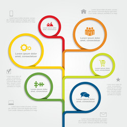infographic template with elements and icons vector image