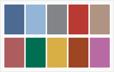 palette colors fall 2016 without name vector image