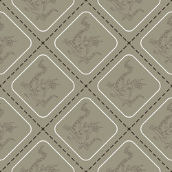 seamless pattern with symbols from aztec codices vector image