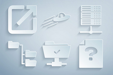 set ftp operation successful server data web vector image