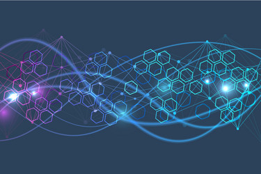 structure molecule and communication dna atom vector image