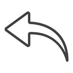 undo line icon web and mobile back sign vector image