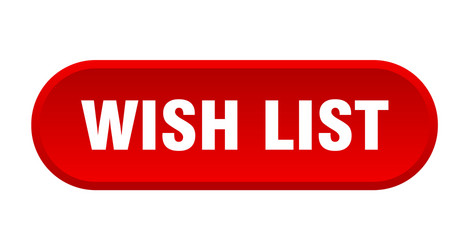 wish list button rounded sign on white background vector image
