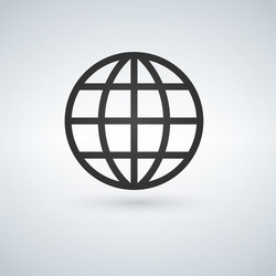 globe icon symbol flat vector