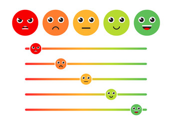 Satisfaction rating set of feedback icons in form vector