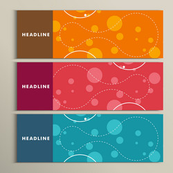 set of color round for abstract design vector image