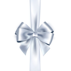 shiny white satin ribbon vector