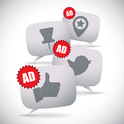 Social advertising design vector