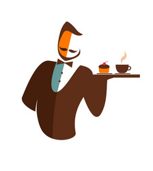 Waiter Royalty Free Vector Image - VectorStock