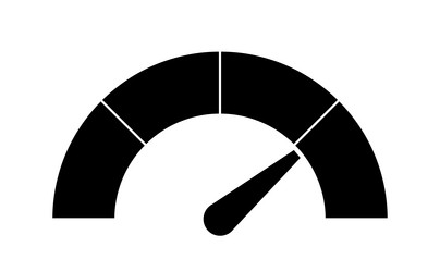 speed indicator sign speedometer and dashboard vector image
