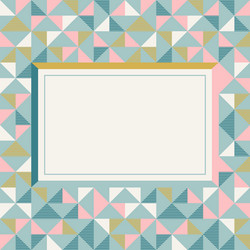 square frame in retro colors abstract geometric vector image