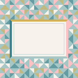 Square frame in retro colors abstract geometric vector