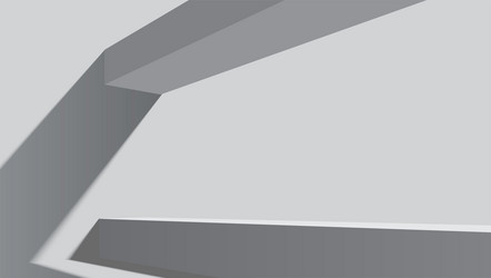 studio with geometric shape and shadow from vector image
