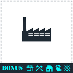 Factory icon flat vector