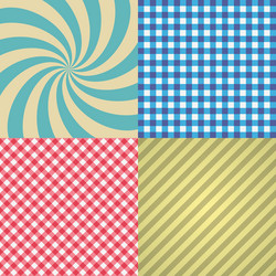four types of retro texture and patterns eps10 vector image