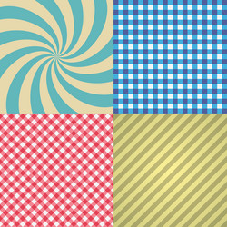 four types of retro texture and patterns eps10 vector