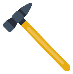 Hammer icon construction tool symbol handyman vector