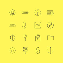 internet technologies linear icon set simple vector image
