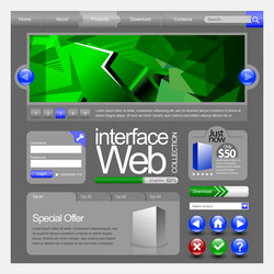Modern Web UI Elements vector image