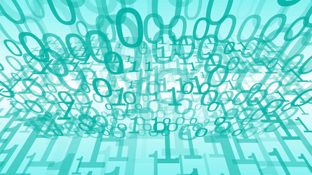 computer clouding random numbers binary code vector image