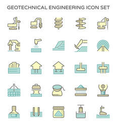 geotechnical engineering and soil testing icon vector image