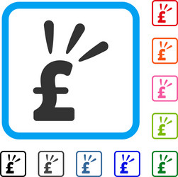 Pound shine grainy texture icon Royalty Free Vector Image
