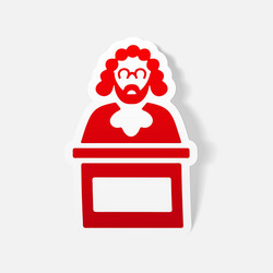 realistic design element judge vector image