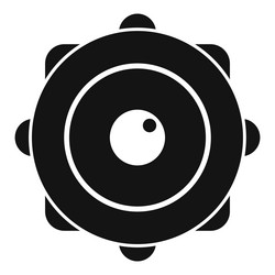 round web camera showing recording light icon vector image