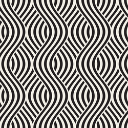 abstract geometric pattern with wavy lines vector image