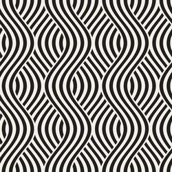 Abstract geometric pattern with wavy lines vector