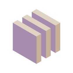 abstract isometric of three pastelcolored blocks vector image