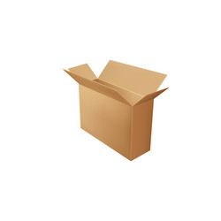 Delivery empty box isolated paperboard container vector