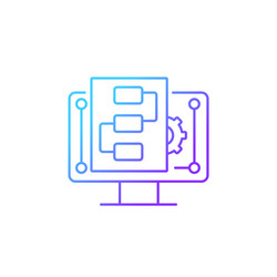 digital project management gradient linear icon vector image