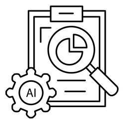 business ai automation data analysis icon design vector image