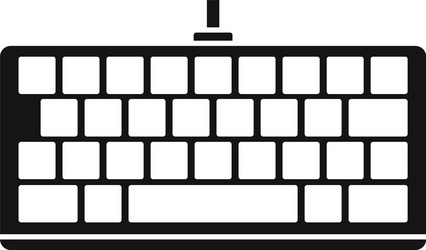 computer keyboard icon simple style vector