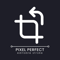 Cropping pixel perfect white linear ui icon vector